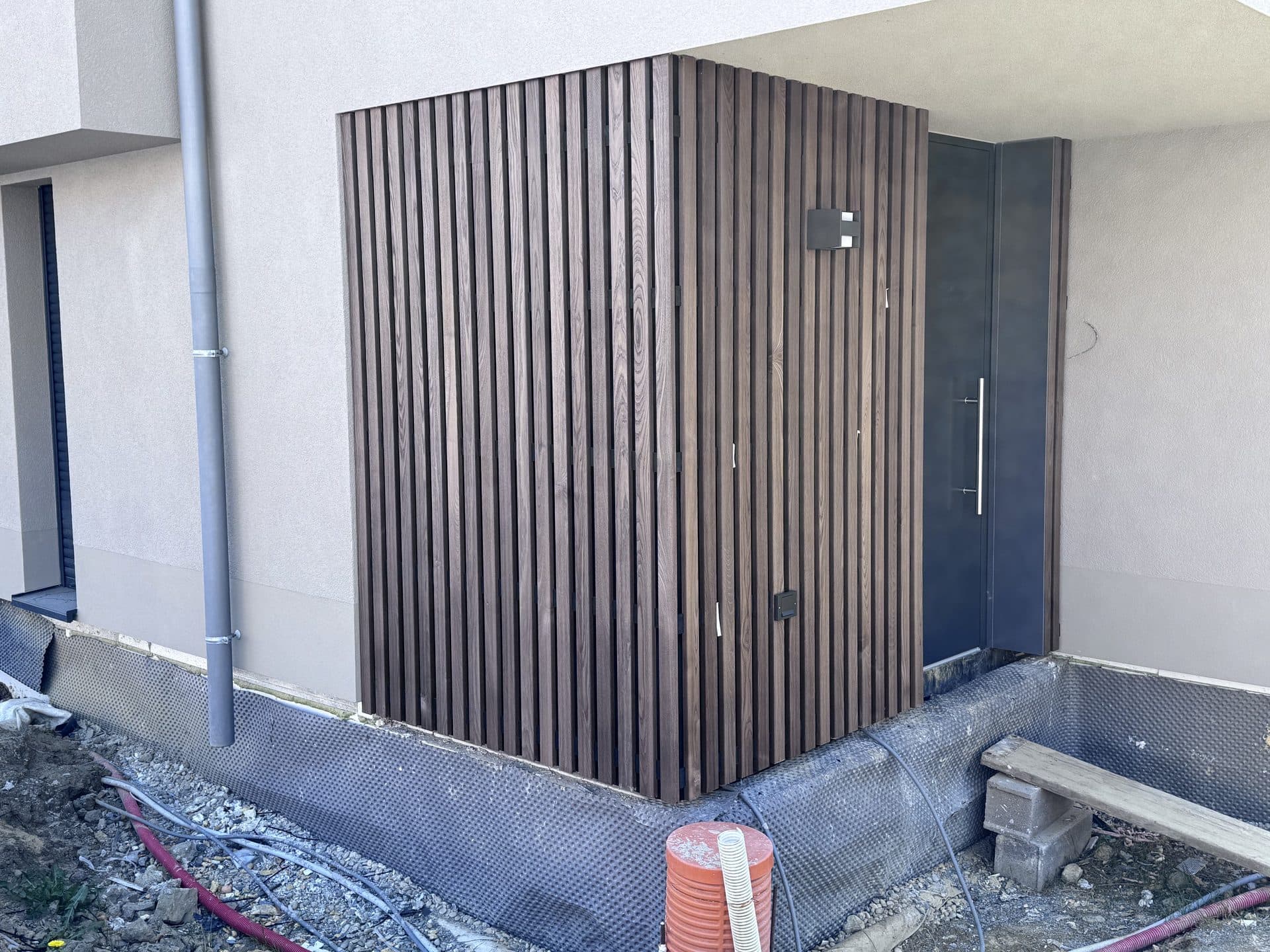 Extension, bardage bois à Pontpierre, après intervention de T2S LUX