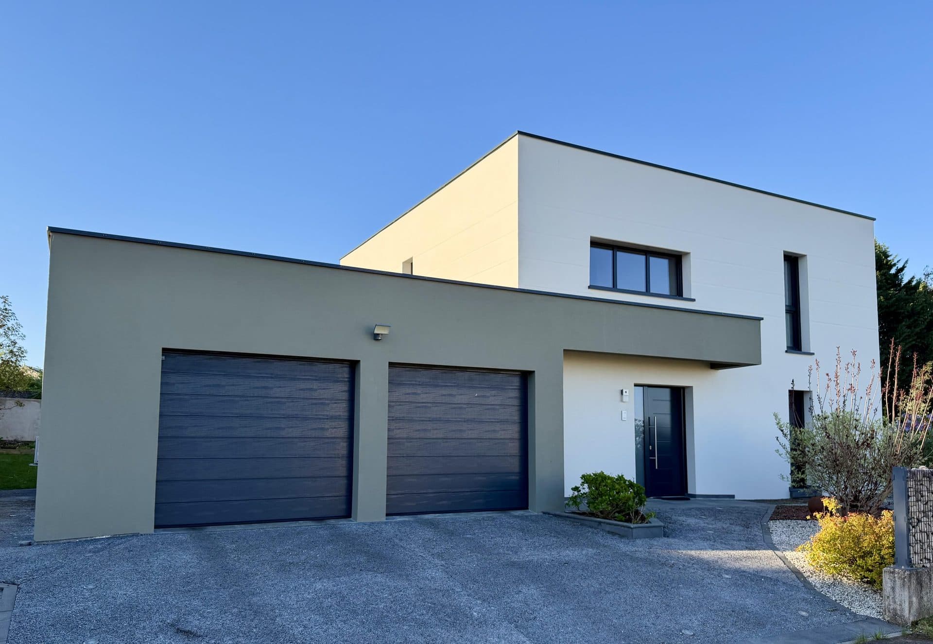 Villa contemporaine, détail de finition