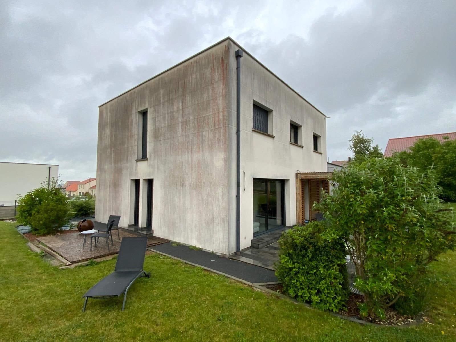 Villa contemporaine, détail de finition